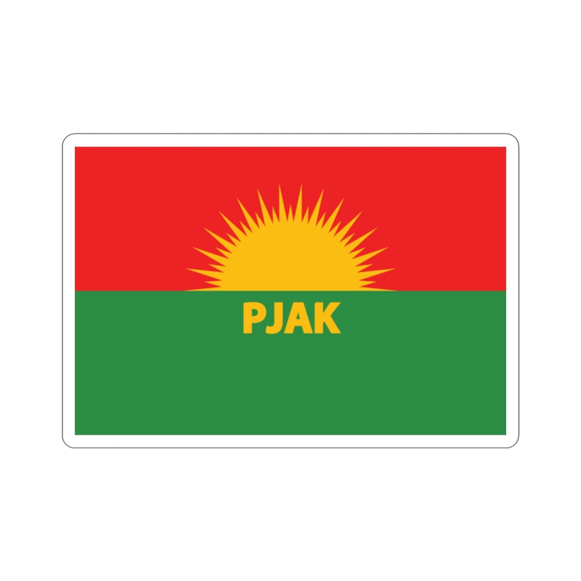 Flag of Partiya Jiyana Azad a Kurdistanê (Iran) STICKER Vinyl Die-Cut Decal-2 Inch-The Sticker Space