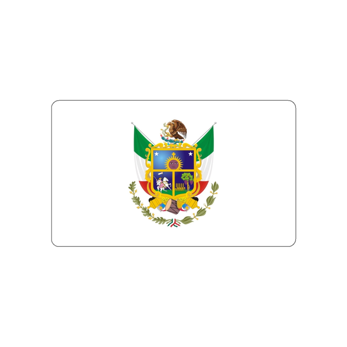 Flag of Queretaro Mexico STICKER Vinyl Die-Cut Decal-White-The Sticker Space