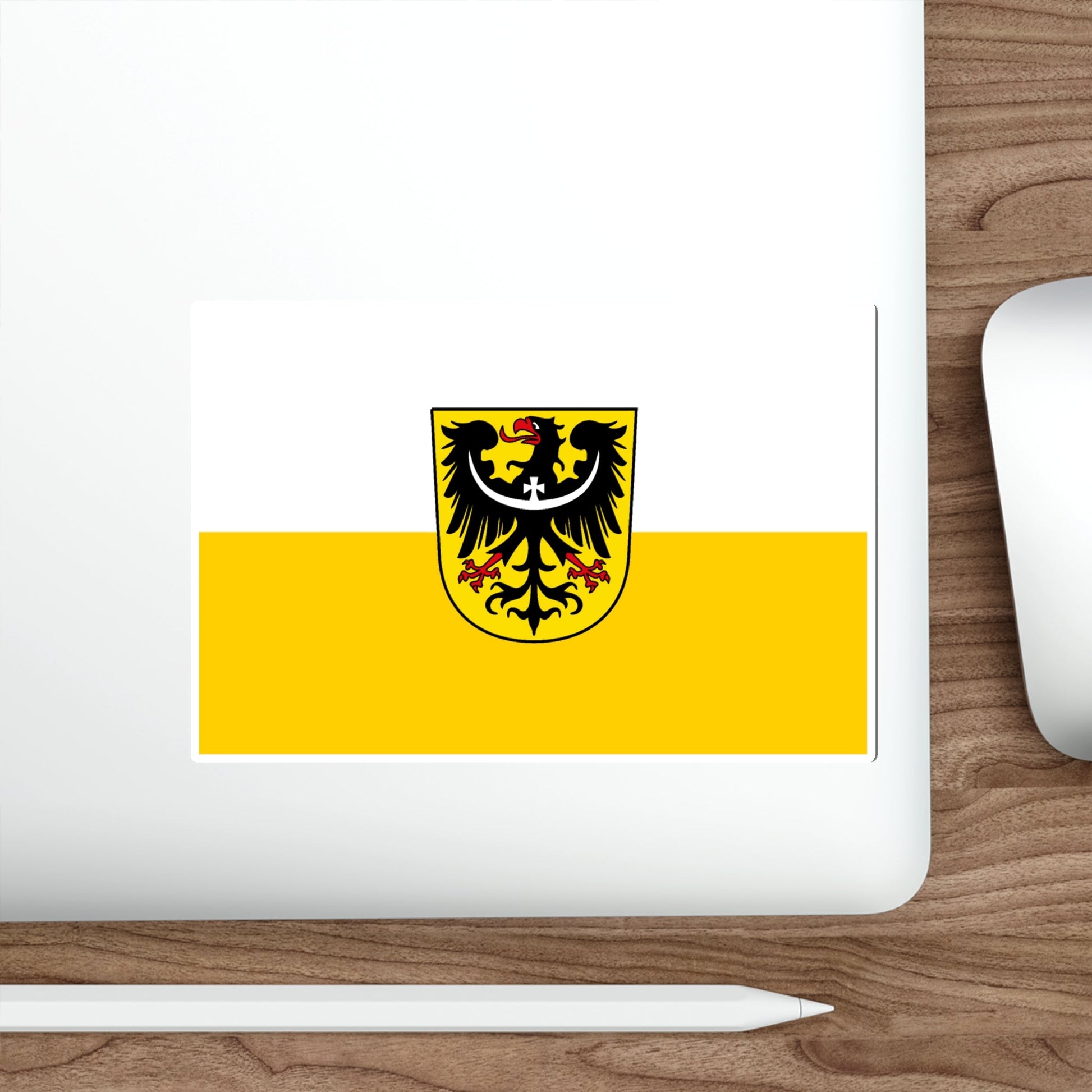 Flagge von Schlesien und Niederschlesien Deutschland STICKER Vinyl