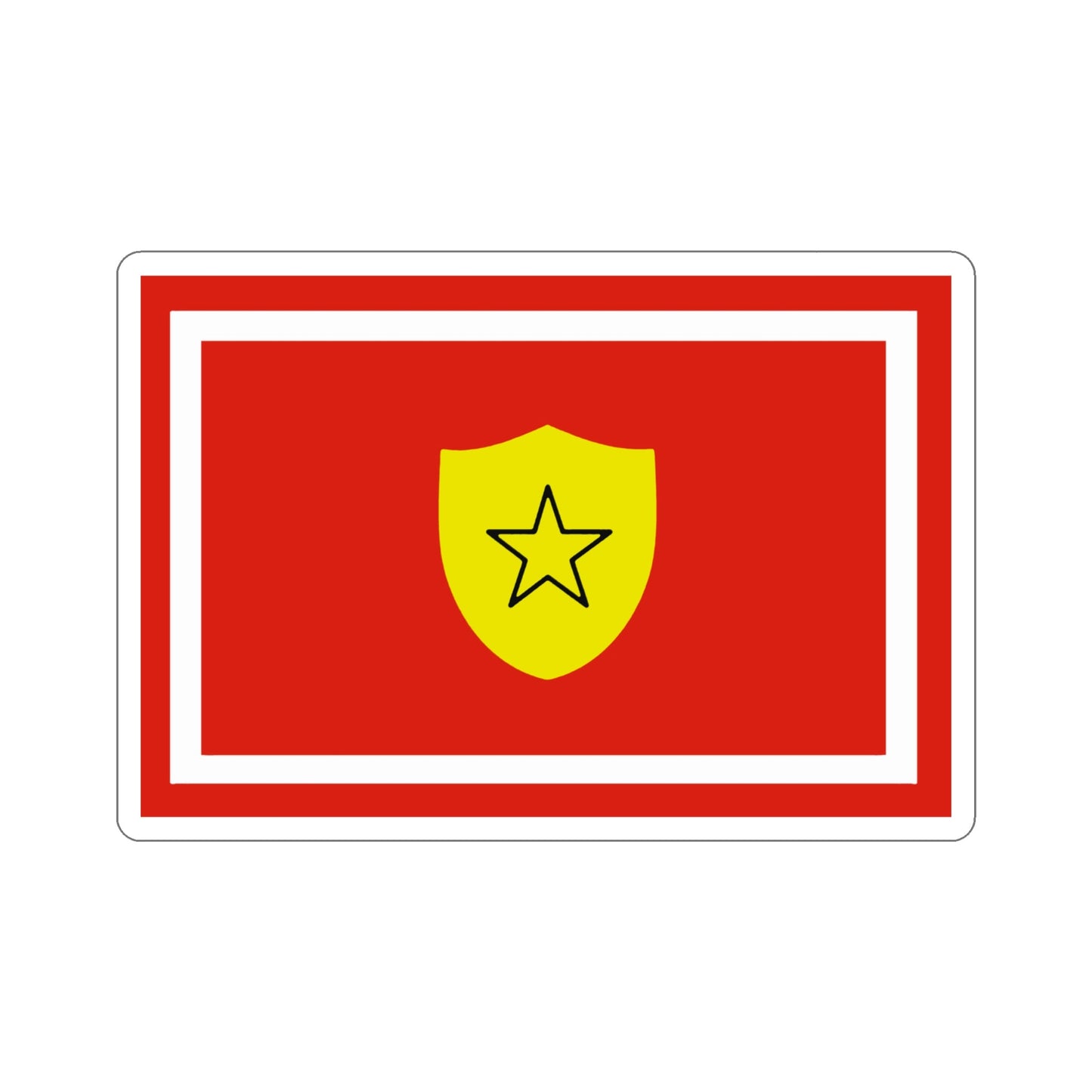 Flag of the Minister of the Revolutionary Armed Forces of Cuba STICKER Vinyl Die-Cut Decal-4 Inch-The Sticker Space