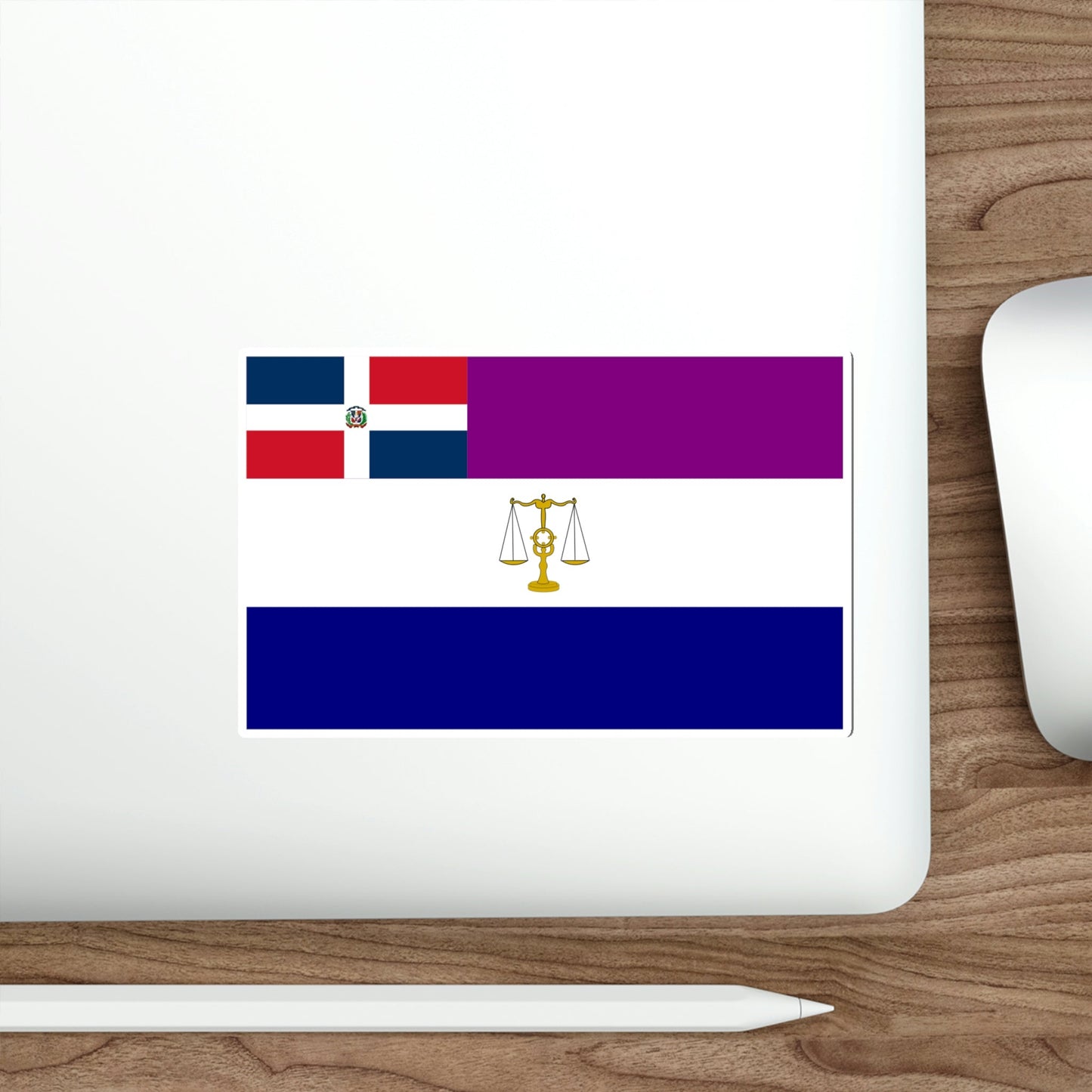 Flag of the Supreme Court of the Dominican Republic and the Dominican Judiciary System STICKER Vinyl Die-Cut Decal-The Sticker Space