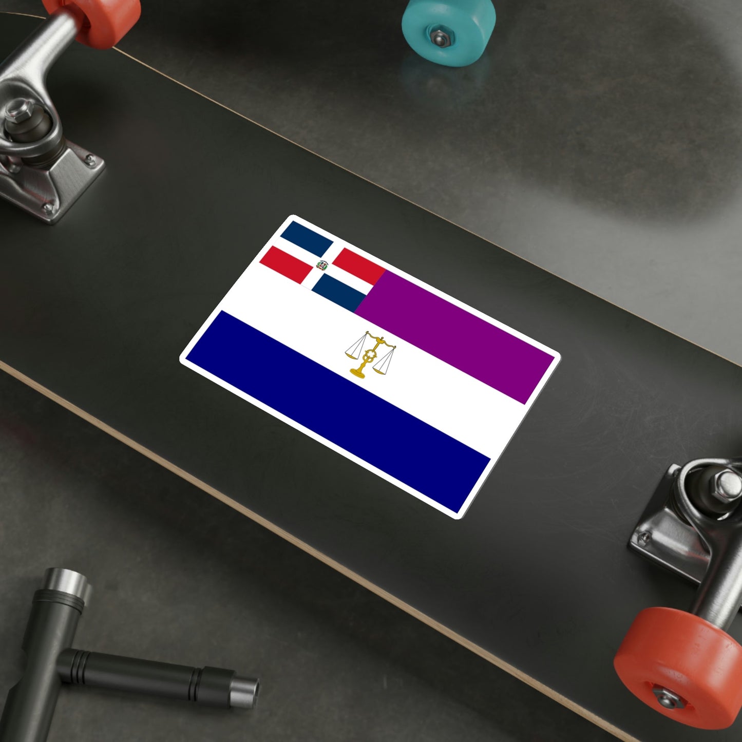 Flag of the Supreme Court of the Dominican Republic and the Dominican Judiciary System STICKER Vinyl Die-Cut Decal-The Sticker Space
