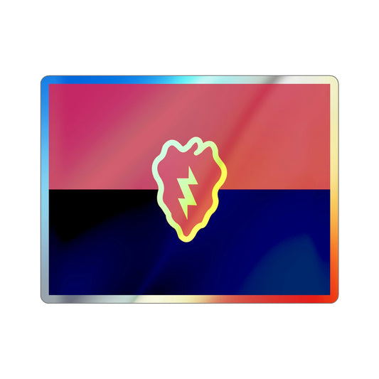 Flag of the United States 25th Infantry Division (U.S. Army) Holographic STICKER Die-Cut Vinyl Decal-6 Inch-The Sticker Space