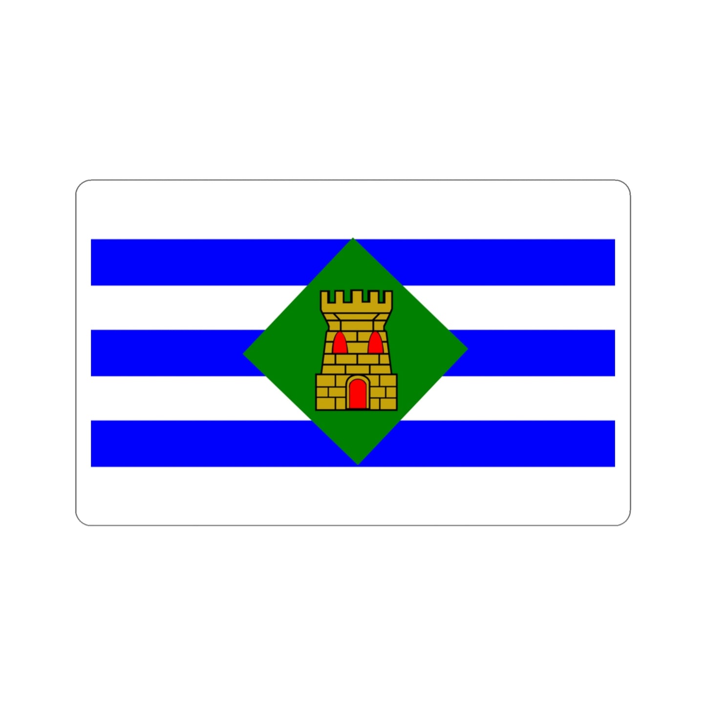 Flag of Vieques Puerto Rico STICKER Vinyl Die-Cut Decal-3 Inch-The Sticker Space