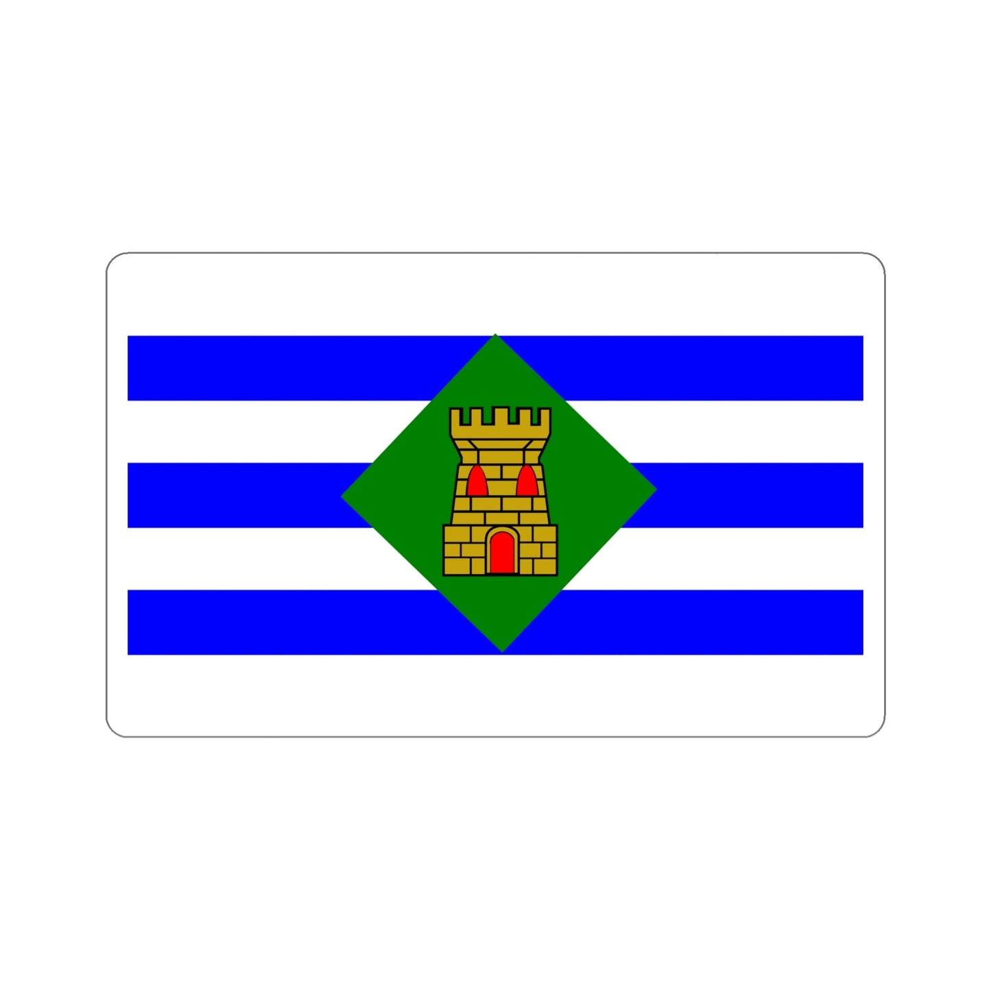 Flag of Vieques Puerto Rico STICKER Vinyl Die-Cut Decal-6 Inch-The Sticker Space