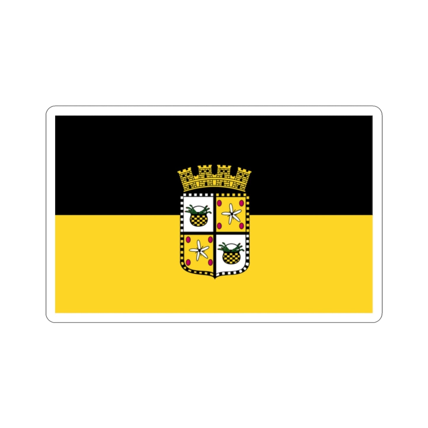 Flag of Yauco Puerto Rico STICKER Vinyl Die-Cut Decal-2 Inch-The Sticker Space