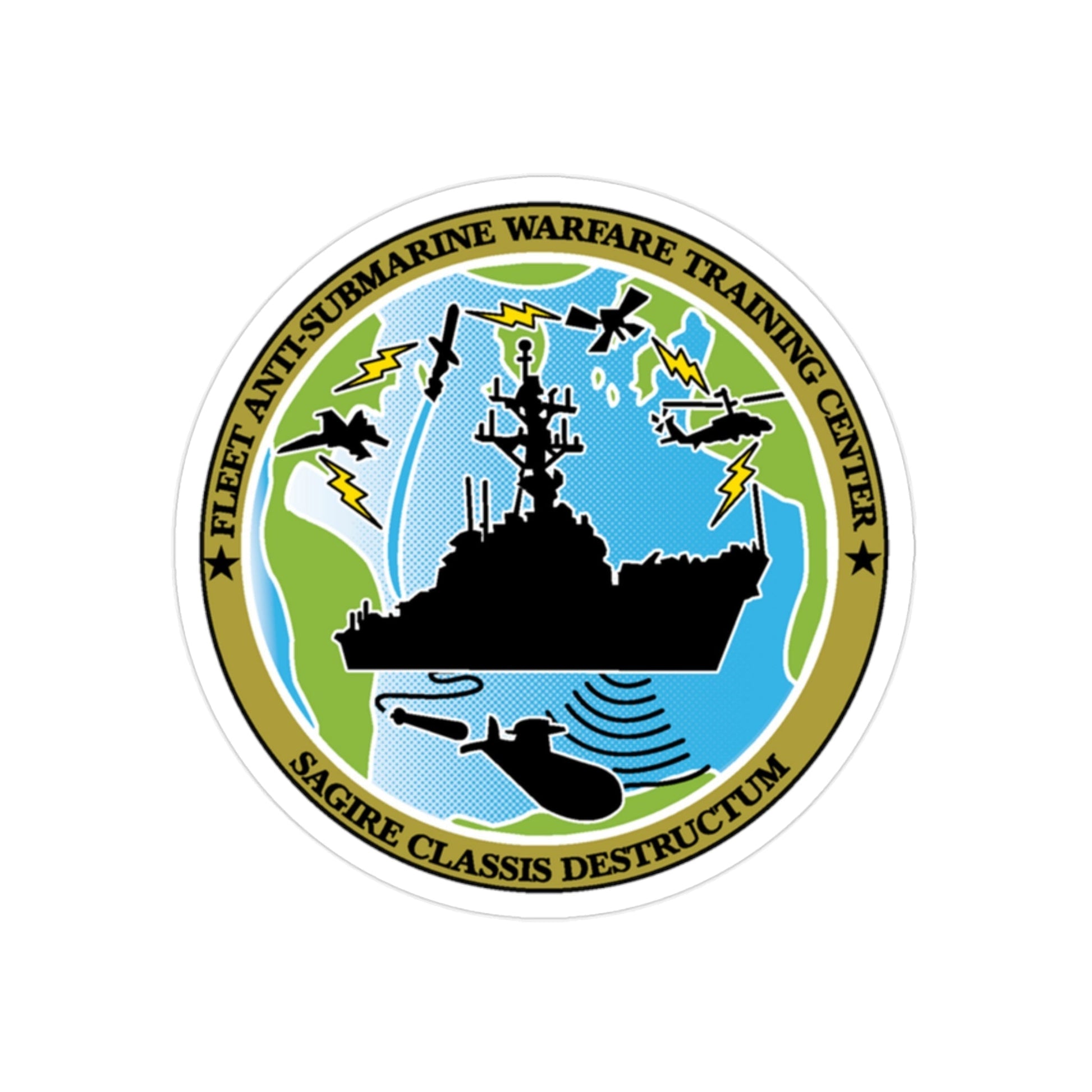 Fleet Anti Submarine Warfare Training Center (U.S. Navy) Transparent STICKER Die-Cut Vinyl Decal-2 Inch-The Sticker Space