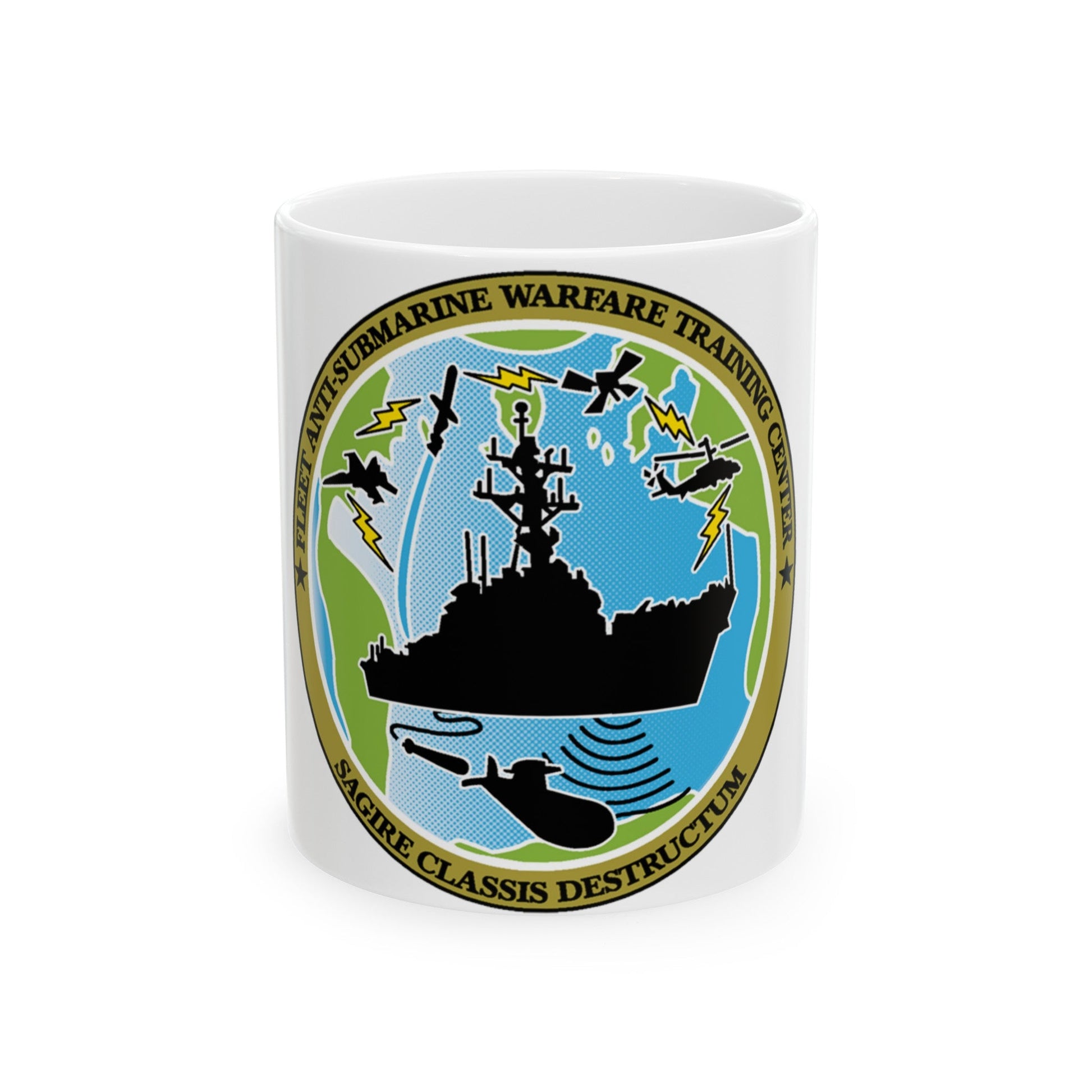 Fleet Anti Submarine Warfare Training Center (U.S. Navy) White Coffee Mug-11oz-The Sticker Space
