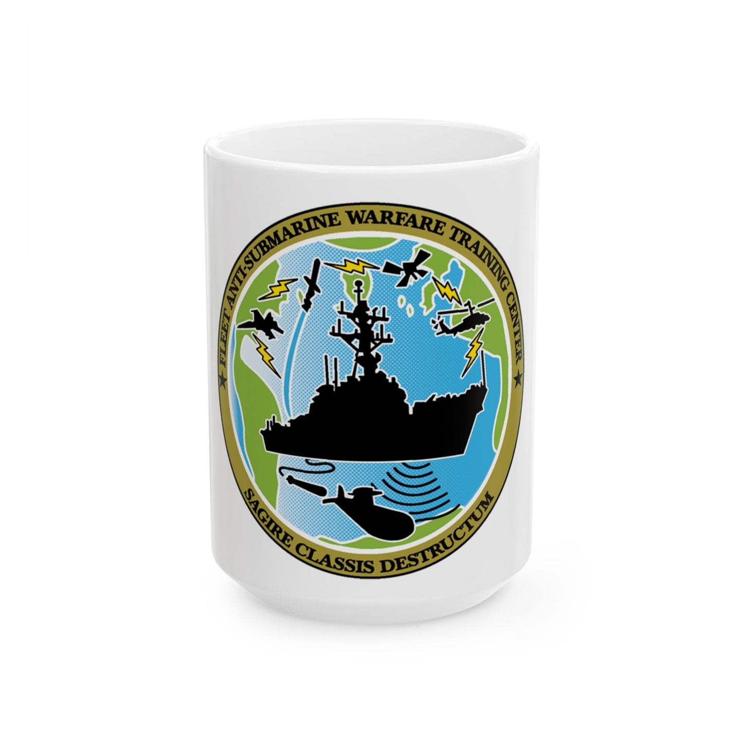 Fleet Anti Submarine Warfare Training Center (U.S. Navy) White Coffee Mug-15oz-The Sticker Space