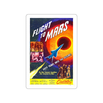 FLIGHT TO MARS 1951 Movie Poster STICKER Vinyl Die-Cut Decal-4 Inch-The Sticker Space