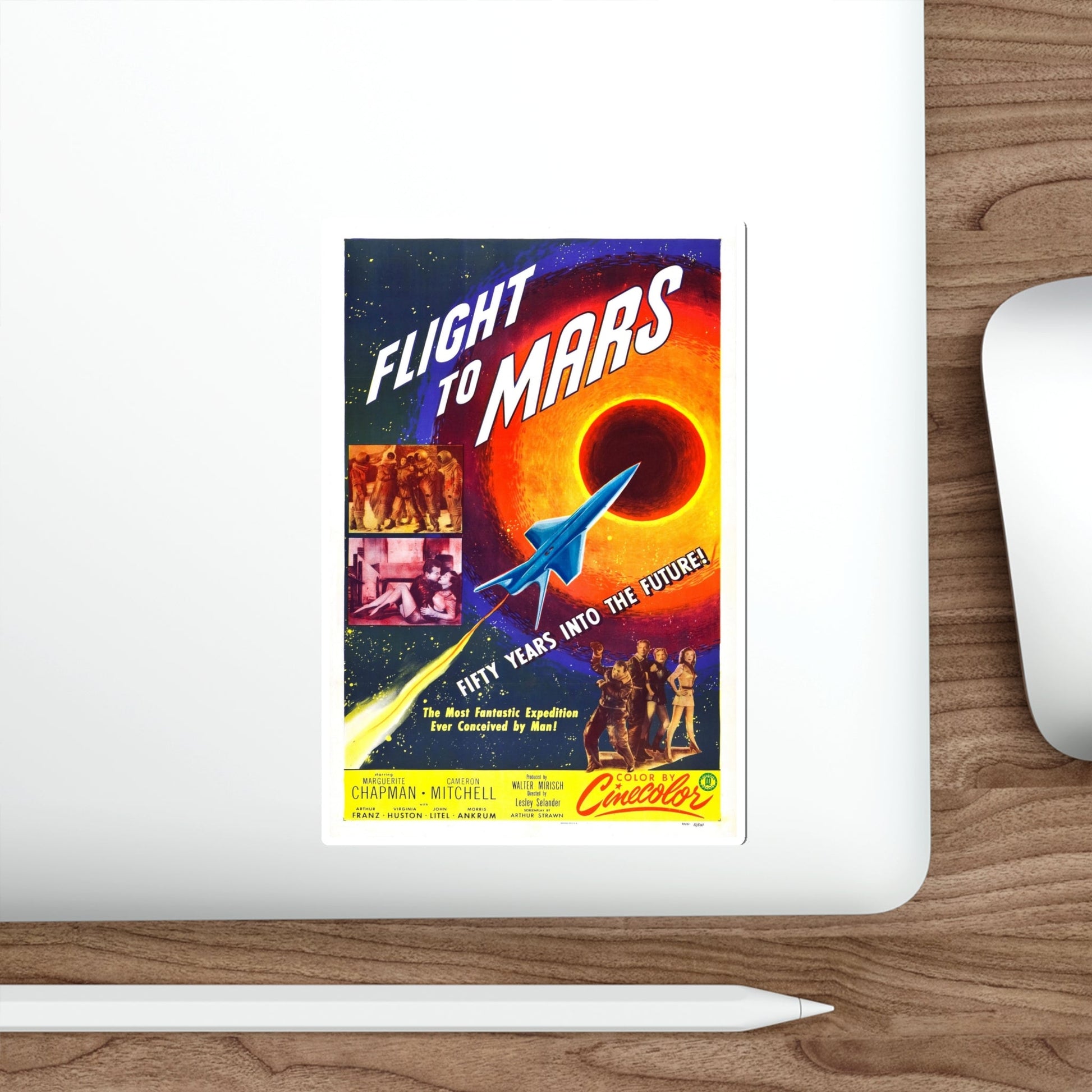 FLIGHT TO MARS 1951 Movie Poster STICKER Vinyl Die-Cut Decal-The Sticker Space