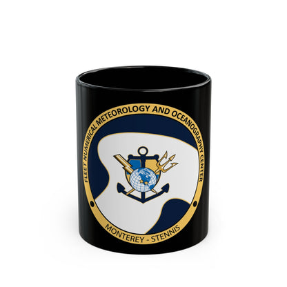 FMNOC Monterey Stennis Fleet Numerical Meteorology and Oceanography Center (U.S. Navy) Black Coffee Mug-11oz-The Sticker Space