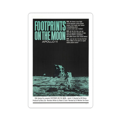 Footprints on the Moon Apollo 11 1969 Movie Poster STICKER Vinyl Die-Cut Decal-2 Inch-The Sticker Space