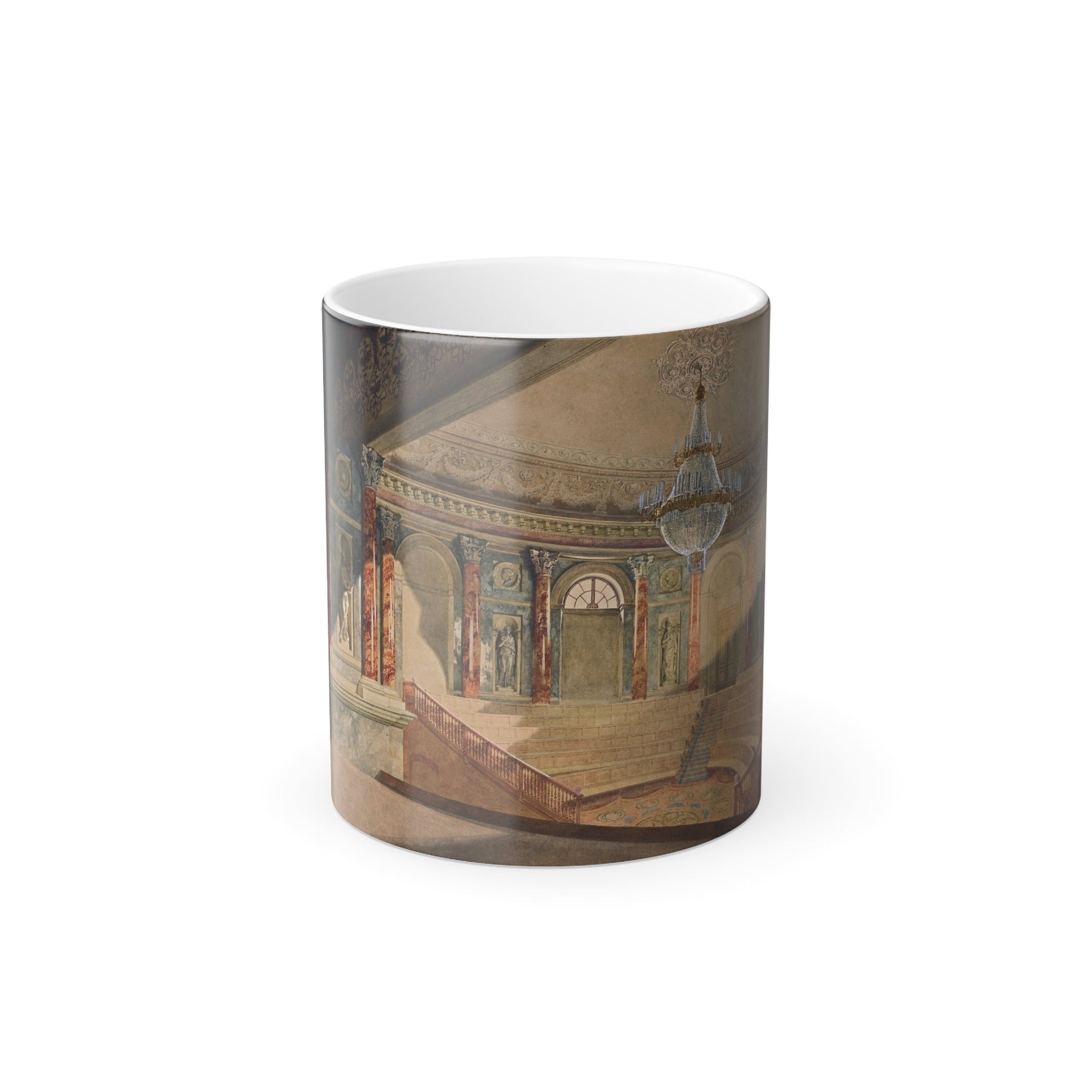 Franz Kopallik (1860-1931) The Hermitage Theatre - Gouache, Watercolour and Ink on Paper - Color Changing Mug 11oz-11oz-The Sticker Space