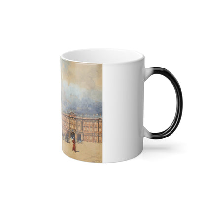 Franz Kopallik (1860-1931) The Winter Palace - Gouache, Watercolour and Ink on Paper - Color Changing Mug 11oz-11oz-The Sticker Space