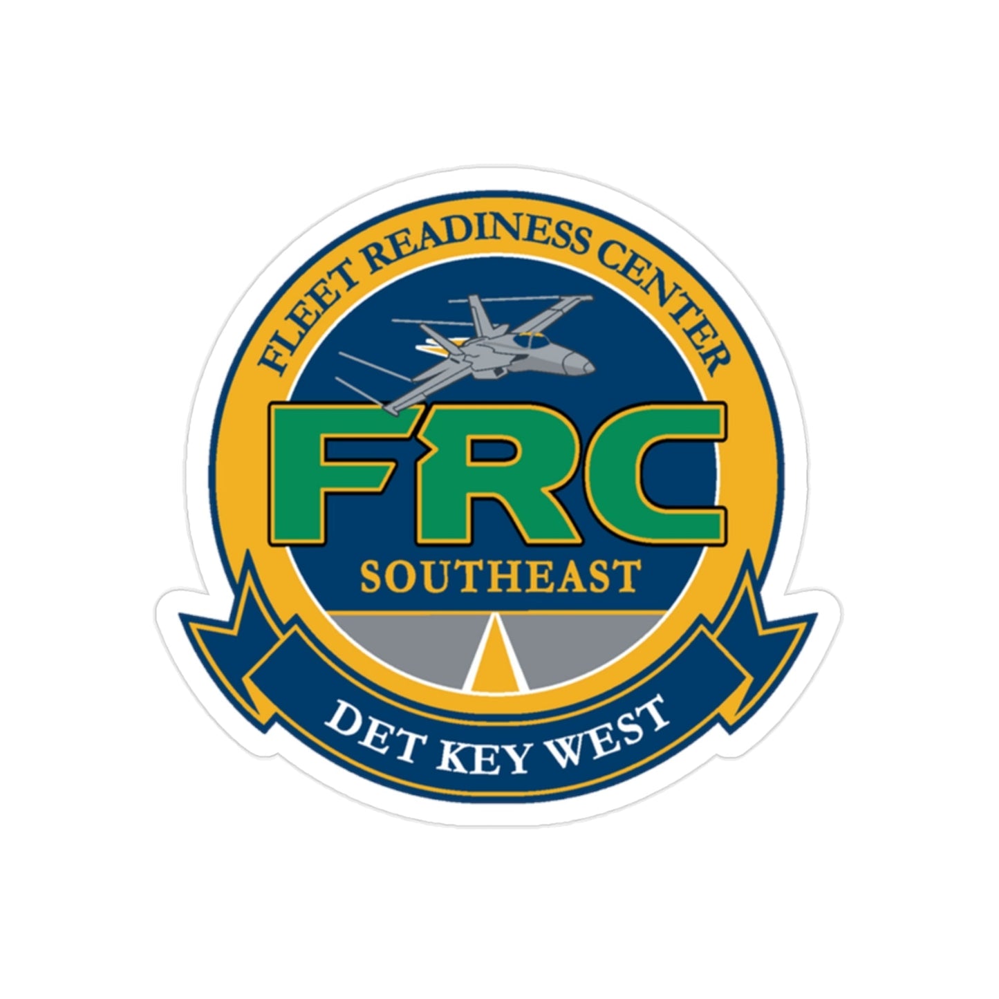 FRC DET Key West Fleet Readiness Center (U.S. Navy) Transparent STICKER Die-Cut Vinyl Decal-2 Inch-The Sticker Space