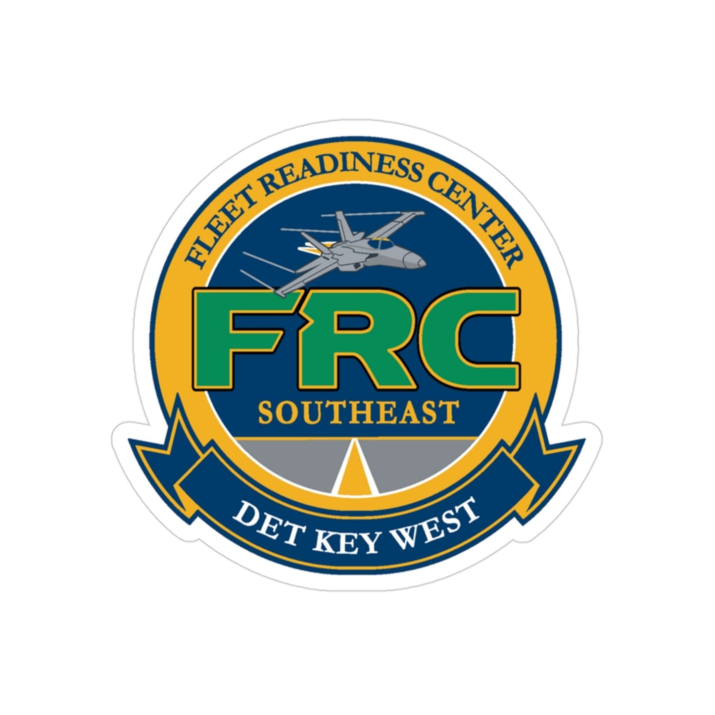 FRC DET Key West Fleet Readiness Center (U.S. Navy) Transparent STICKER Die-Cut Vinyl Decal-3 Inch-The Sticker Space