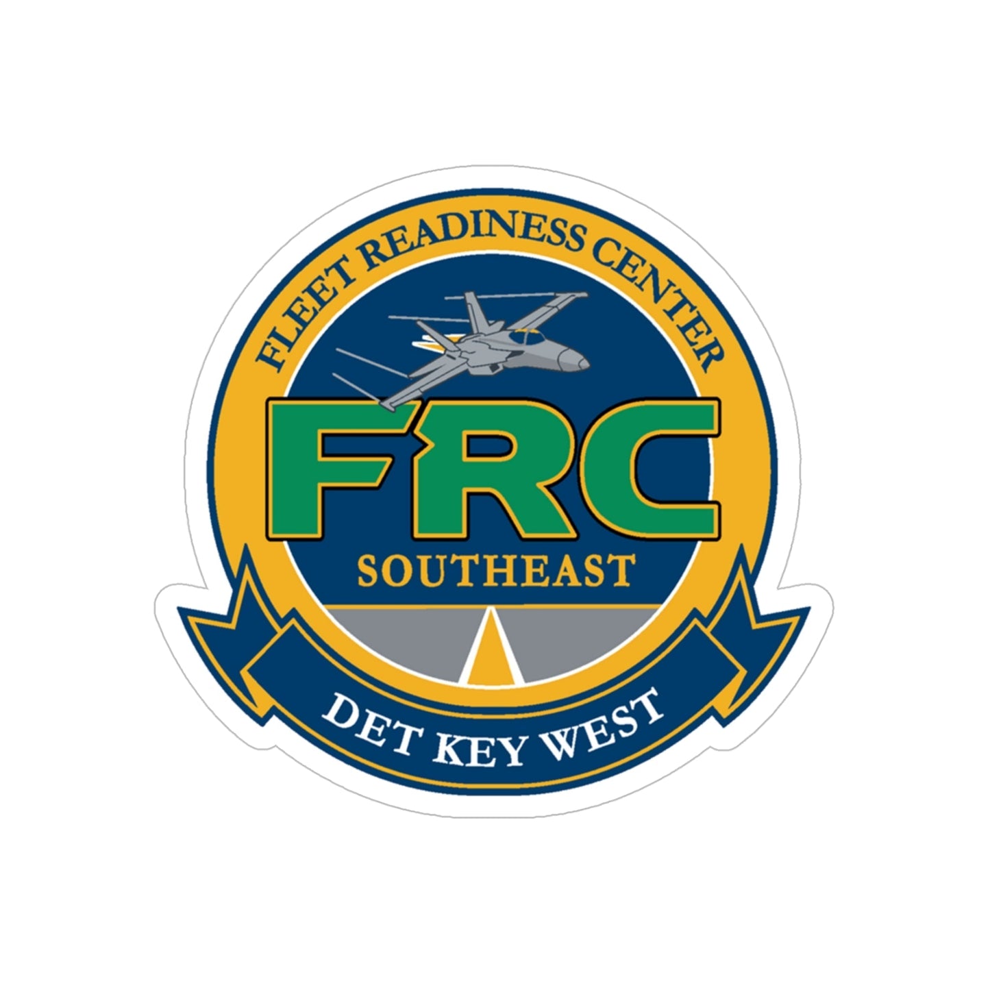FRC DET Key West Fleet Readiness Center (U.S. Navy) Transparent STICKER Die-Cut Vinyl Decal-5 Inch-The Sticker Space