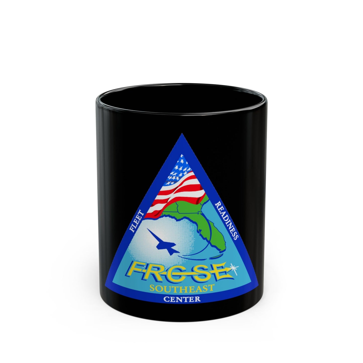 FRCSE Fleet Readiness Center South East (U.S. Navy) Black Coffee Mug-11oz-The Sticker Space