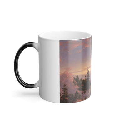 Frederic Edwin Church (1826-1900) Above the Clouds at Sunrise - Color Changing Mug 11oz-11oz-The Sticker Space