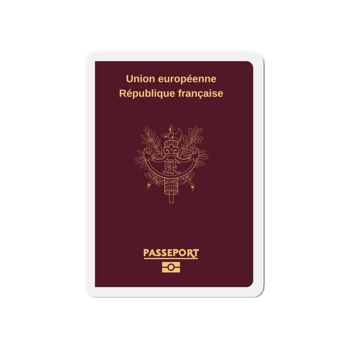 French Passport - Die-Cut Magnet-5" x 5"-The Sticker Space