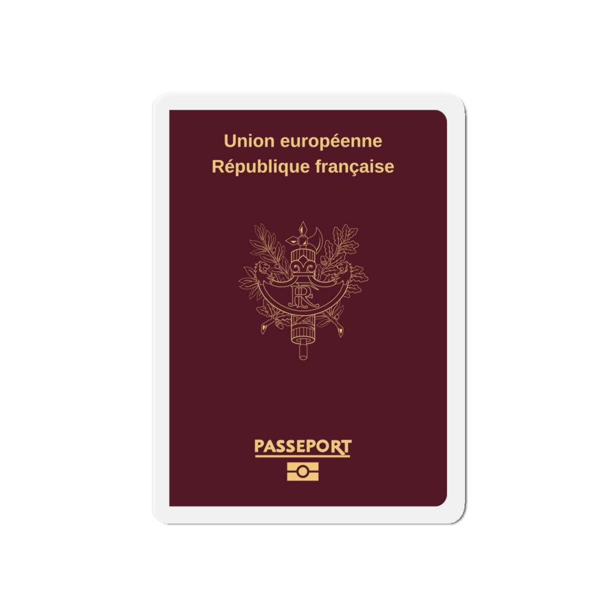 French Passport - Die-Cut Magnet-6 × 6"-The Sticker Space