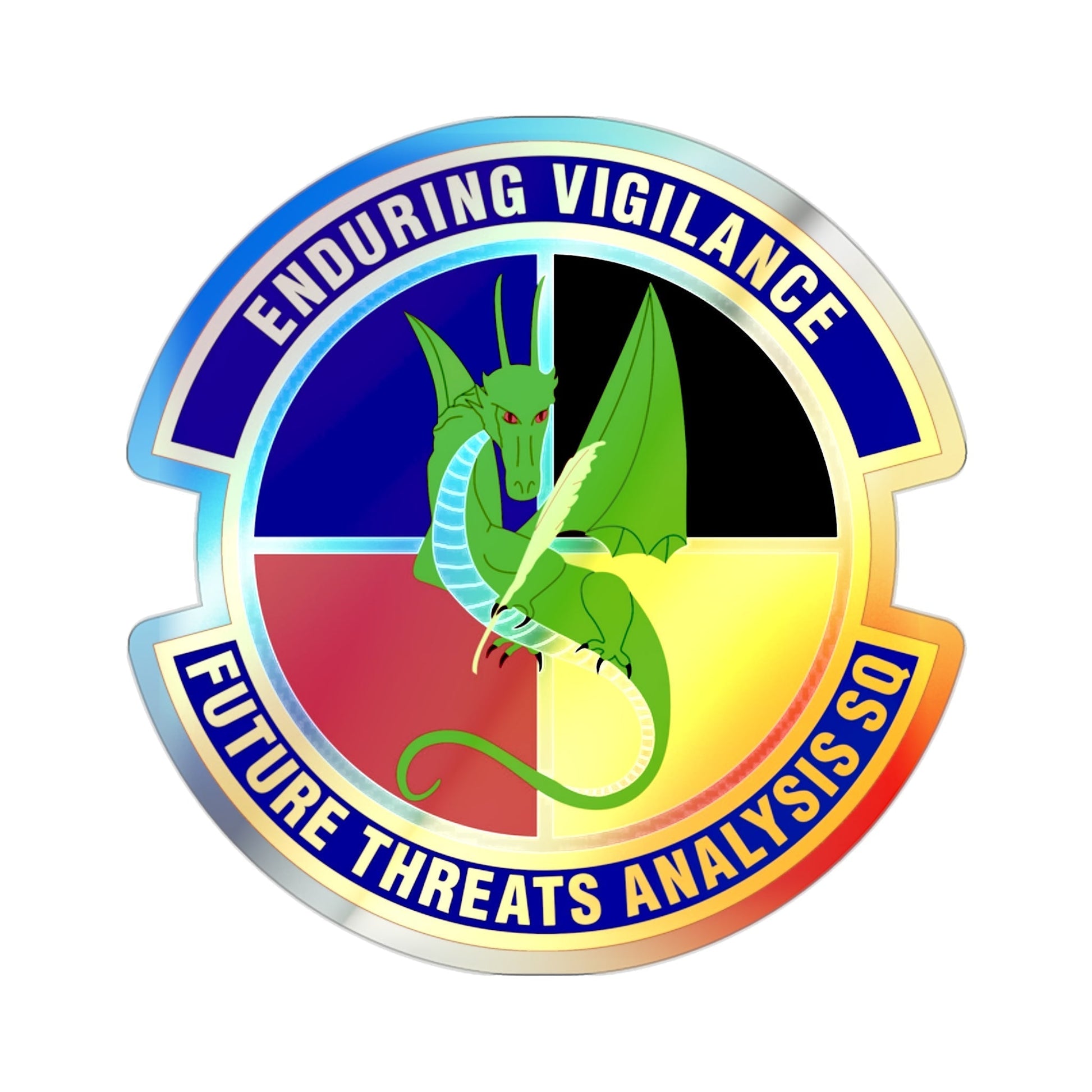 Future Threats Analysis Squadron (U.S. Air Force) Holographic STICKER Die-Cut Vinyl Decal-2 Inch-The Sticker Space