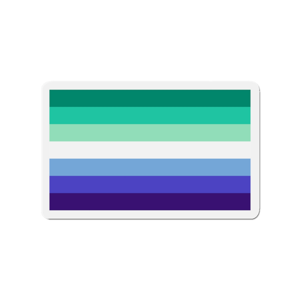 Gay Men Pride Flag - Die-Cut Magnet-3" x 3"-The Sticker Space
