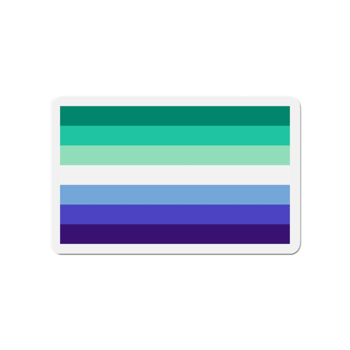 Gay Men Pride Flag - Die-Cut Magnet-4" x 4"-The Sticker Space