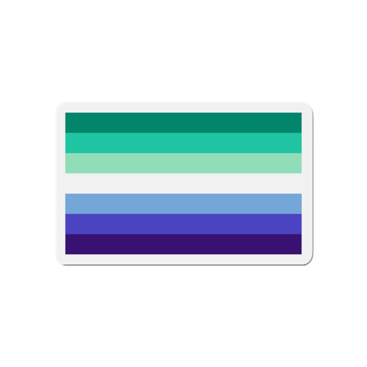Gay Men Pride Flag - Die-Cut Magnet-5" x 5"-The Sticker Space