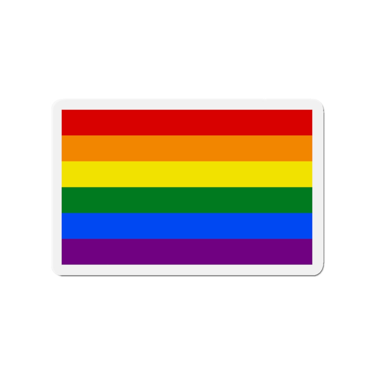 Gay Pride Flag - Die-Cut Magnet-3" x 3"-The Sticker Space