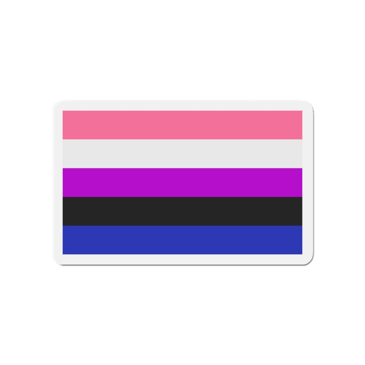 Genderfluidity Pride Flag - Die-Cut Magnet-4" x 4"-The Sticker Space