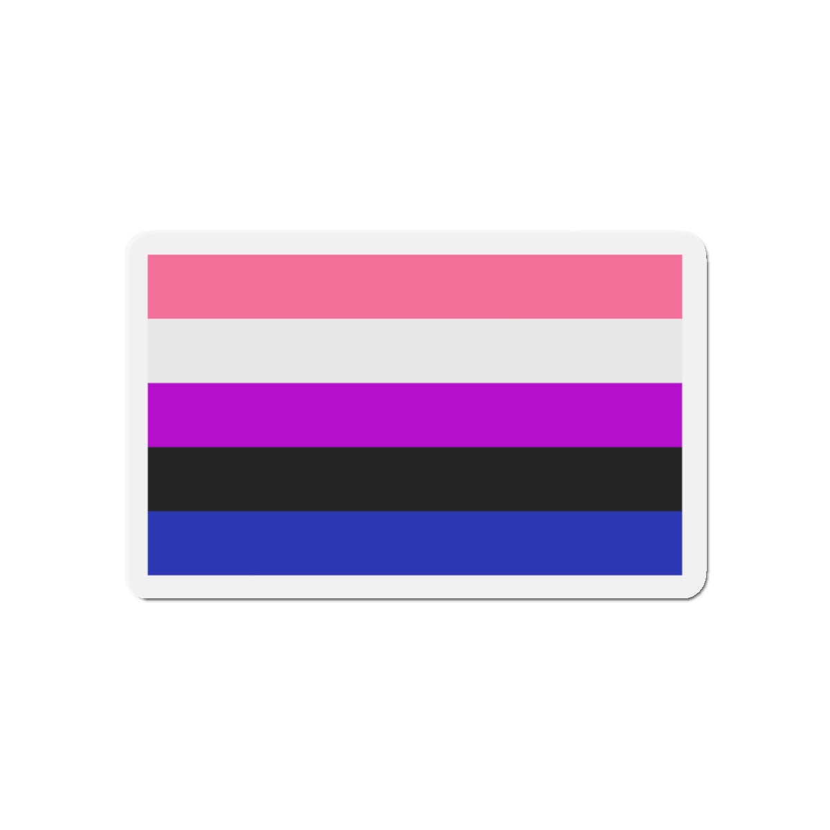 Genderfluidity Pride Flag - Die-Cut Magnet-5" x 5"-The Sticker Space