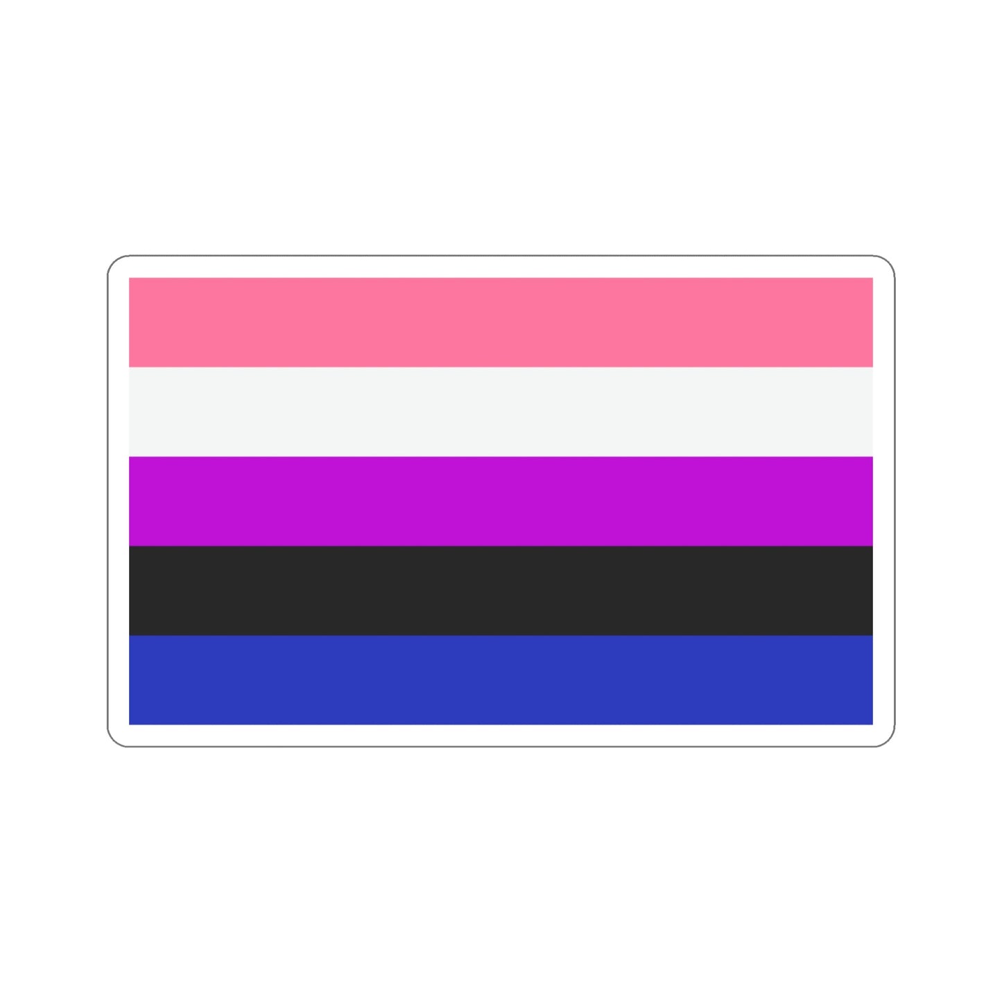 Genderfluidity Pride Flag STICKER Vinyl Die-Cut Decal-4 Inch-The Sticker Space
