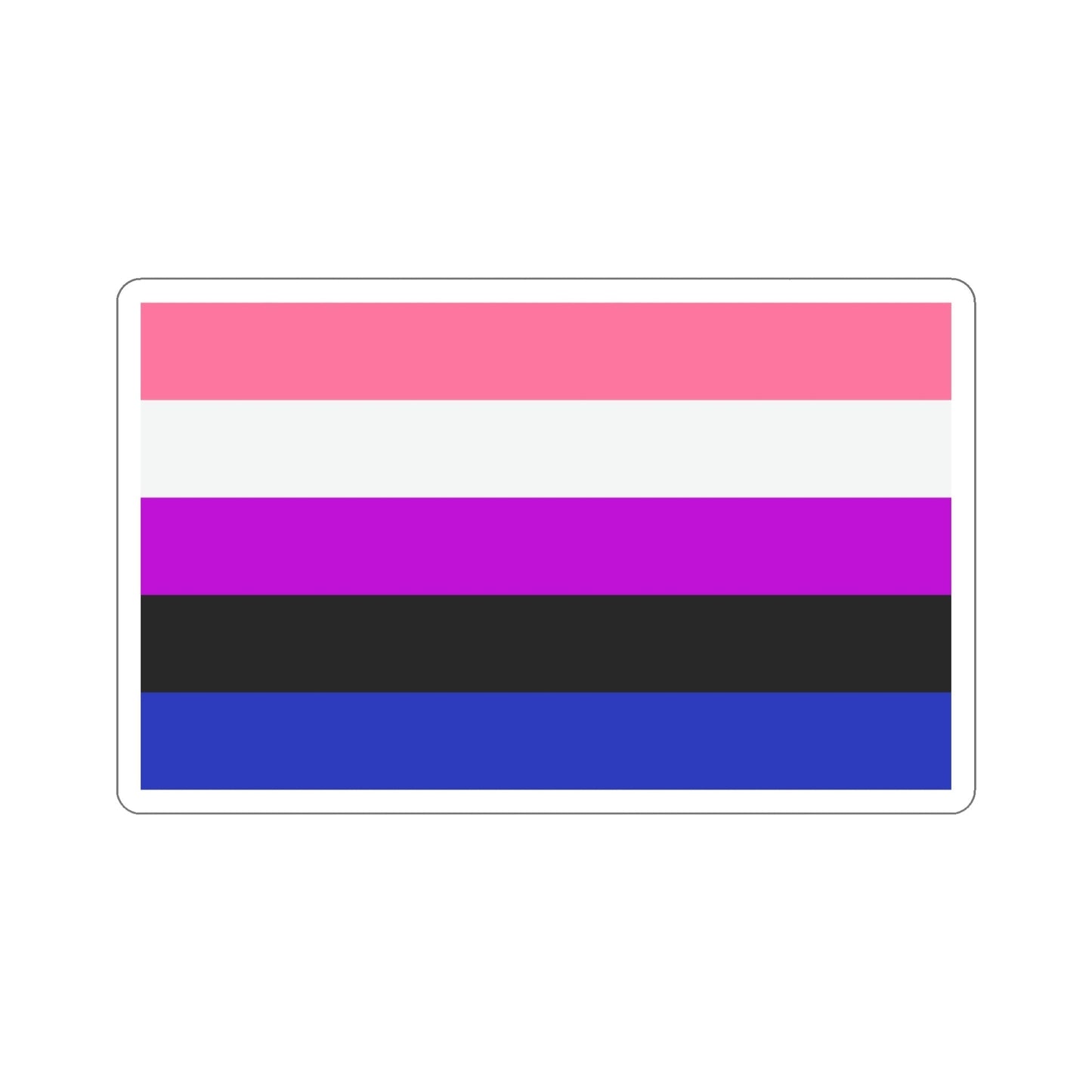 Genderfluidity Pride Flag STICKER Vinyl Die-Cut Decal-6 Inch-The Sticker Space