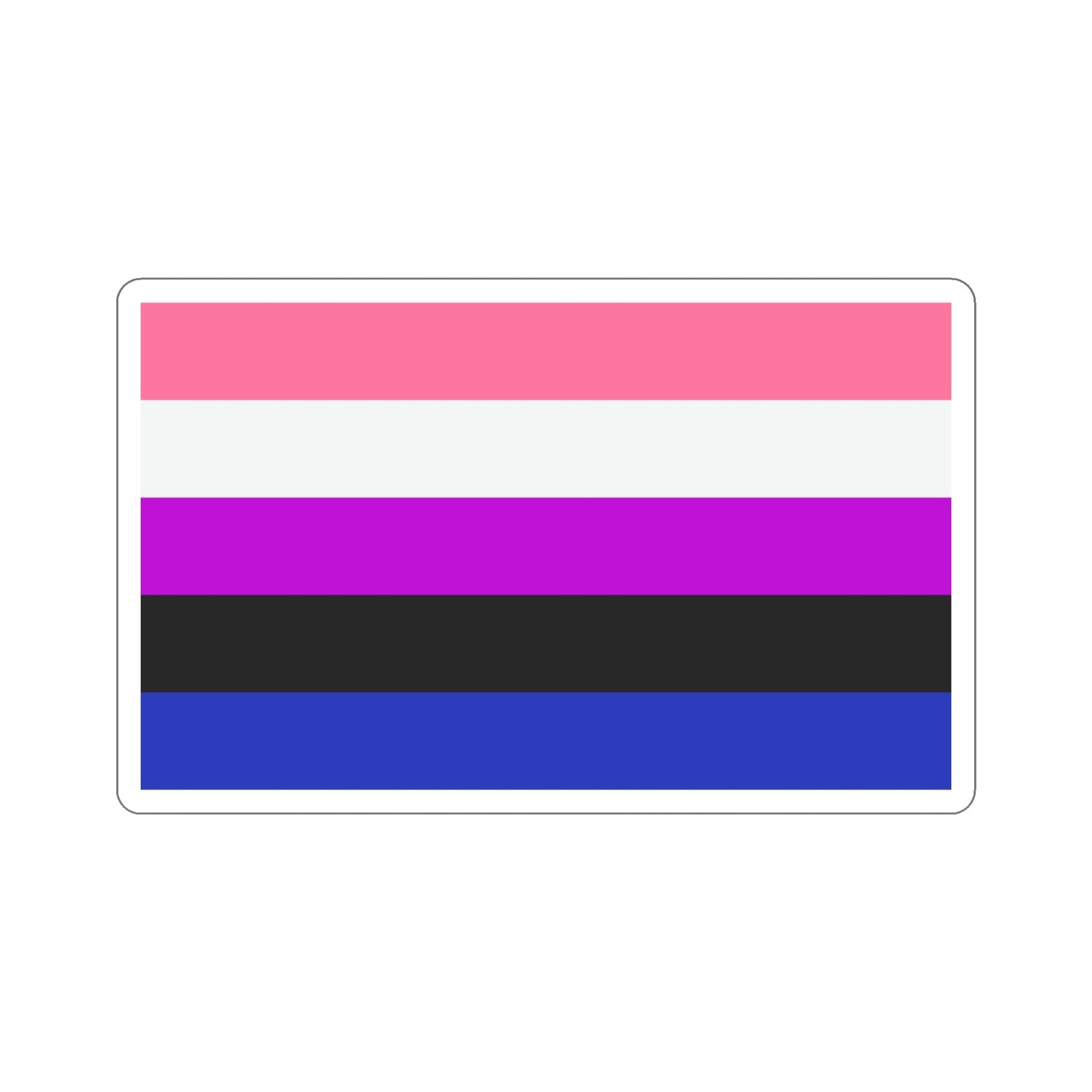 Genderfluidity Pride Flag STICKER Vinyl Die-Cut Decal-6 Inch-The Sticker Space