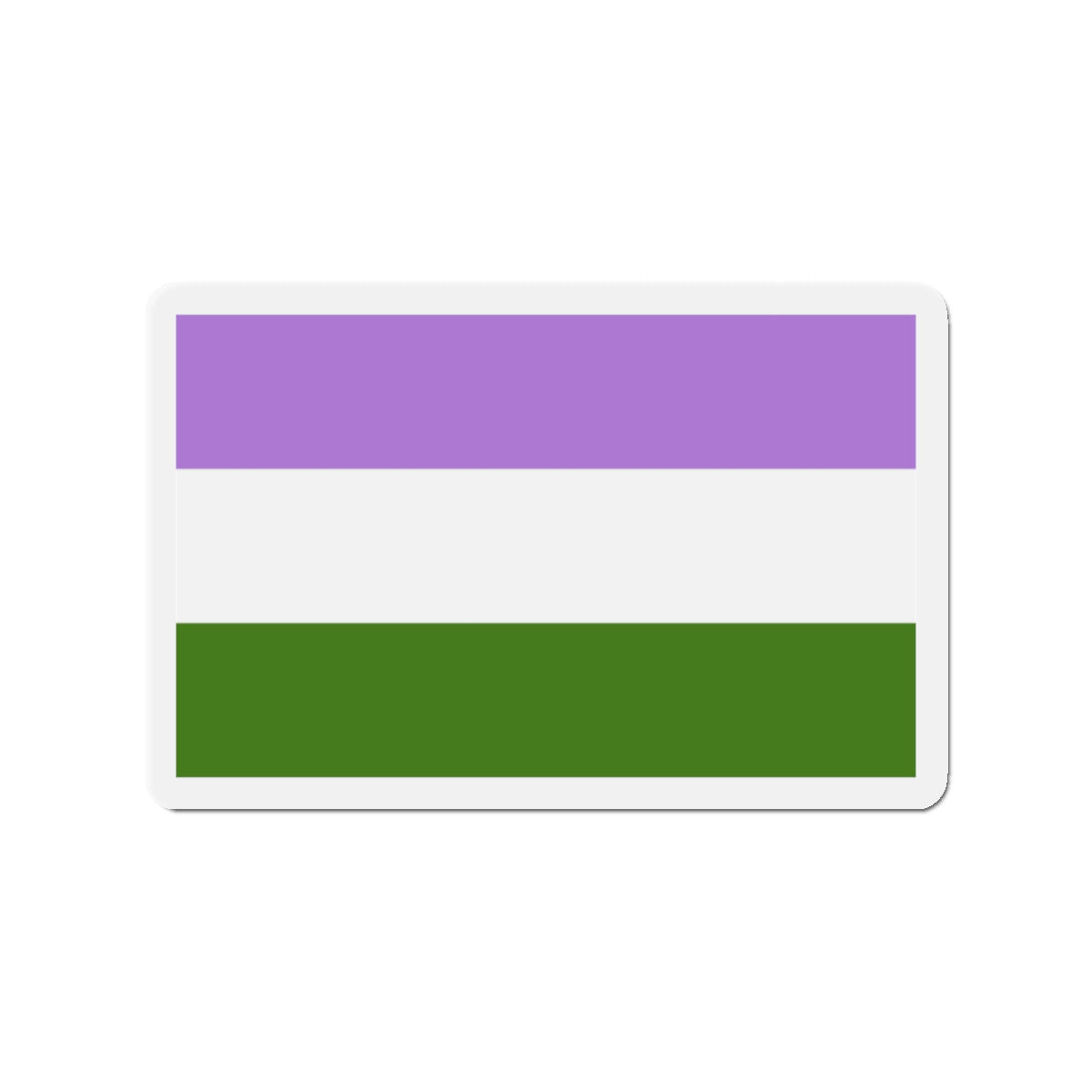 Genderqueer Pride Flag - Die-Cut Magnet-2" x 2"-The Sticker Space