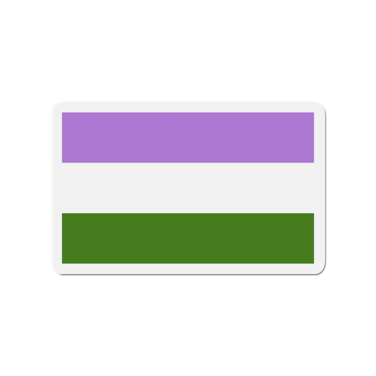 Genderqueer Pride Flag - Die-Cut Magnet-3" x 3"-The Sticker Space