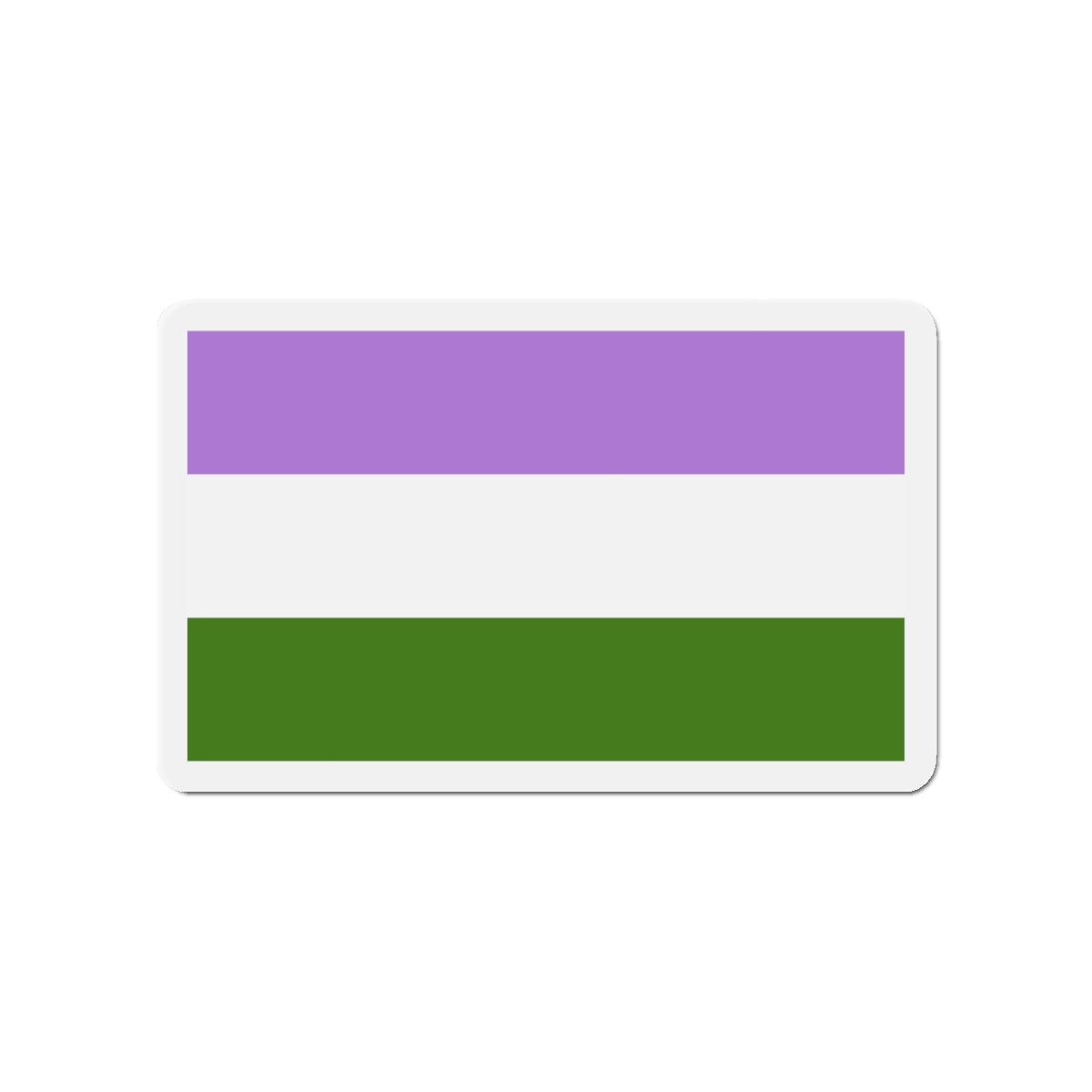 Genderqueer Pride Flag - Die-Cut Magnet-4" x 4"-The Sticker Space