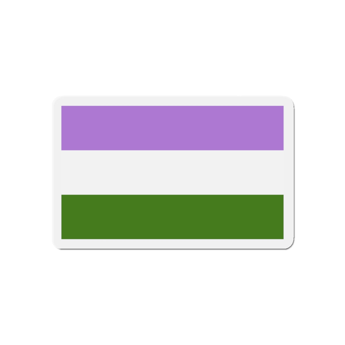 Genderqueer Pride Flag - Die-Cut Magnet-5" x 5"-The Sticker Space