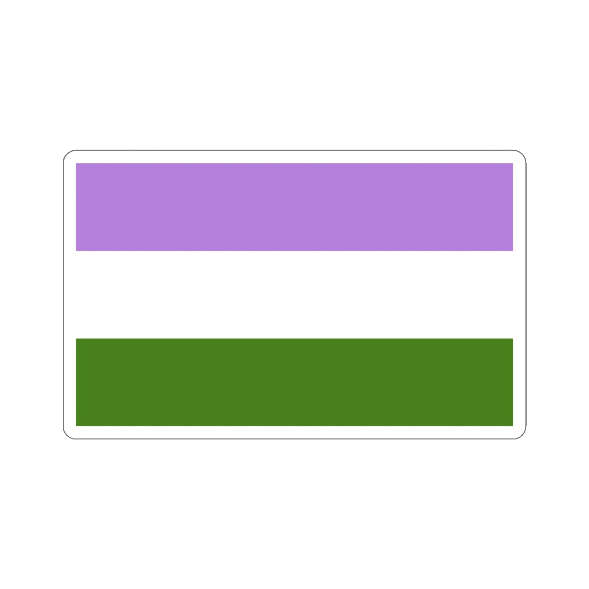 Genderqueer Pride Flag STICKER Vinyl Die-Cut Decal-4 Inch-The Sticker Space