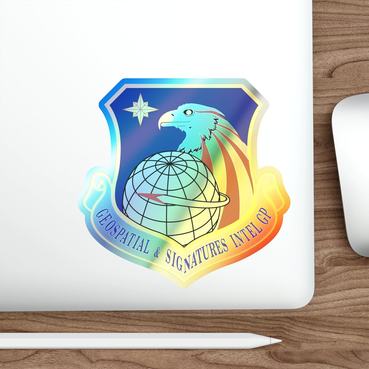 Geospatial and Signatures Intelligence Group (U.S. Air Force) Holographic STICKER Die-Cut Vinyl Decal-The Sticker Space