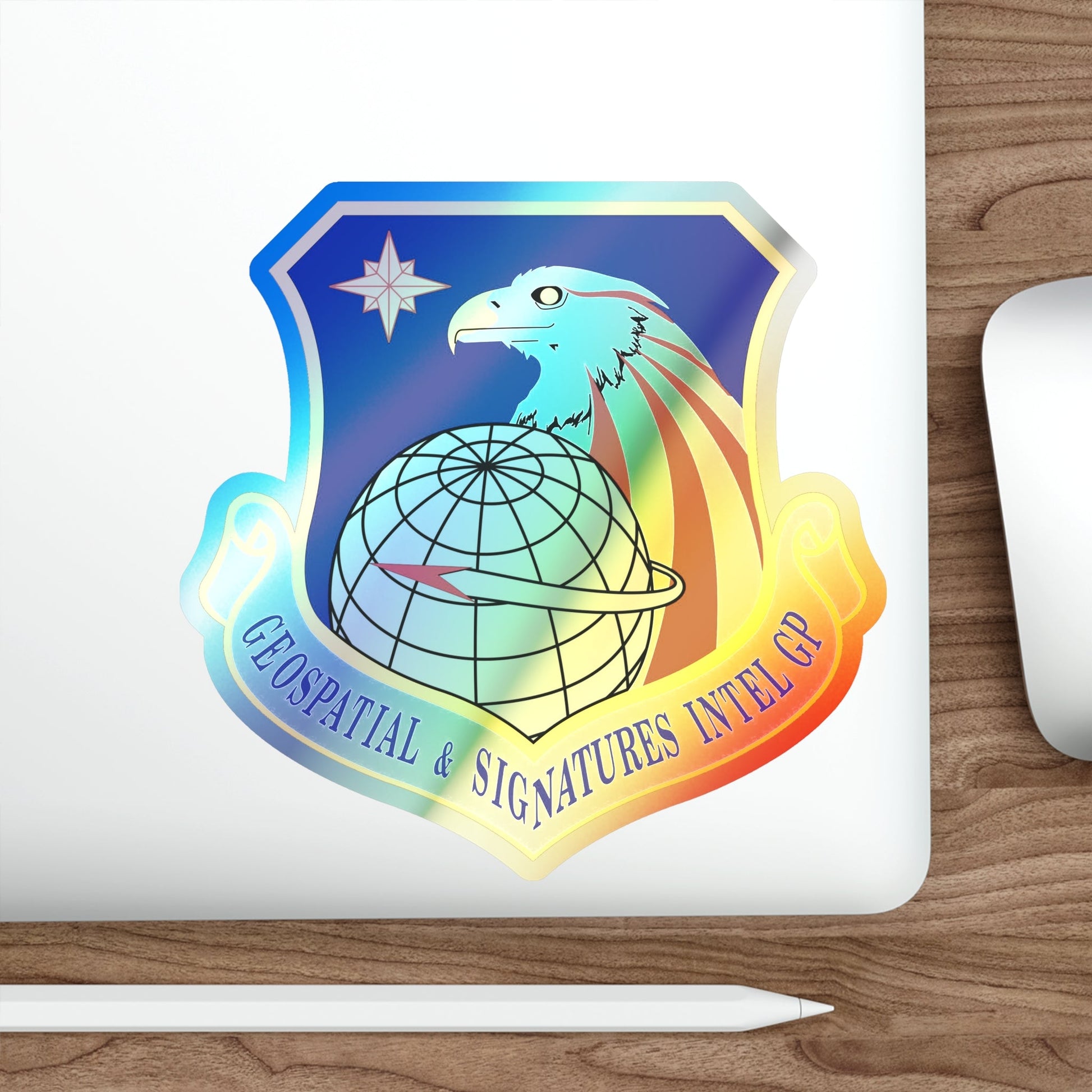 Geospatial and Signatures Intelligence Group (U.S. Air Force) Holographic STICKER Die-Cut Vinyl Decal-The Sticker Space