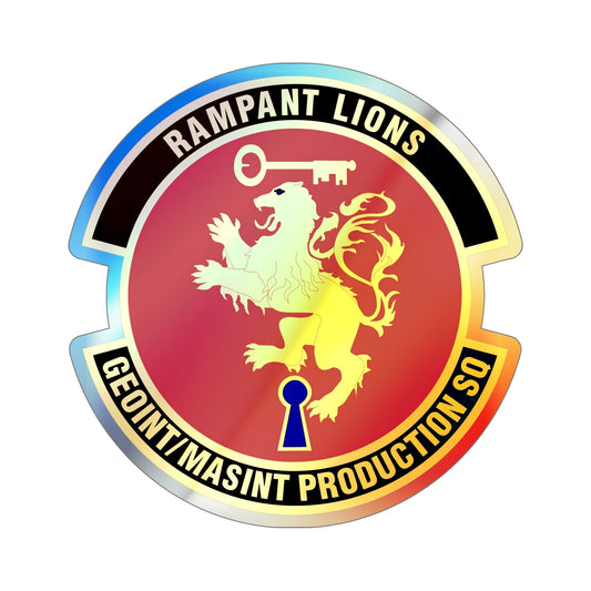 Geospatial Intelligence Measurement & Signatures Intelligence Production Squadron (U.S. Air Force) Holographic STICKER Die-Cut Vinyl Decal-6 Inch-The Sticker Space
