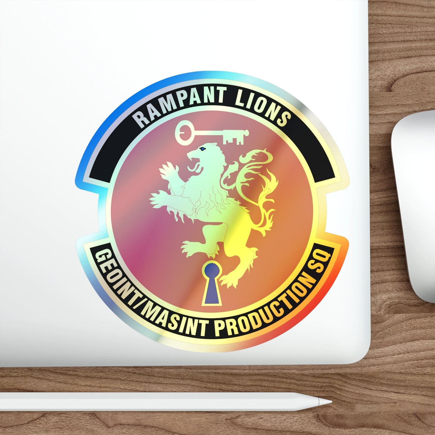 Geospatial Intelligence Measurement & Signatures Intelligence Production Squadron (U.S. Air Force) Holographic STICKER Die-Cut Vinyl Decal-The Sticker Space