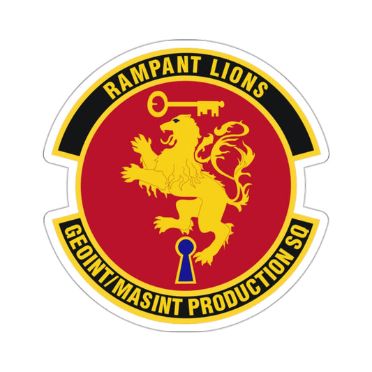 Geospatial Intelligence Measurement & Signatures Intelligence Production Squadron (U.S. Air Force) STICKER Vinyl Die-Cut Decal-White-The Sticker Space