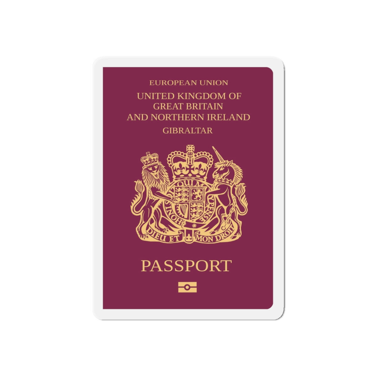 Gibraltar Passport - Die-Cut Magnet-6 × 6"-The Sticker Space