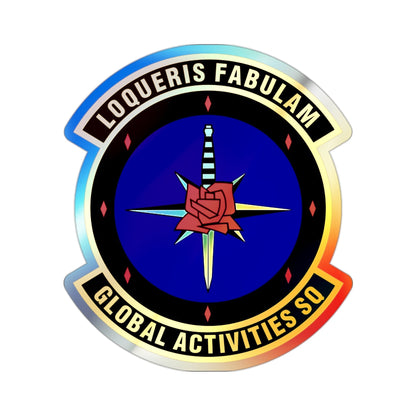 Global Activities Squadron (U.S. Air Force) Holographic STICKER Die-Cut Vinyl Decal-2 Inch-The Sticker Space