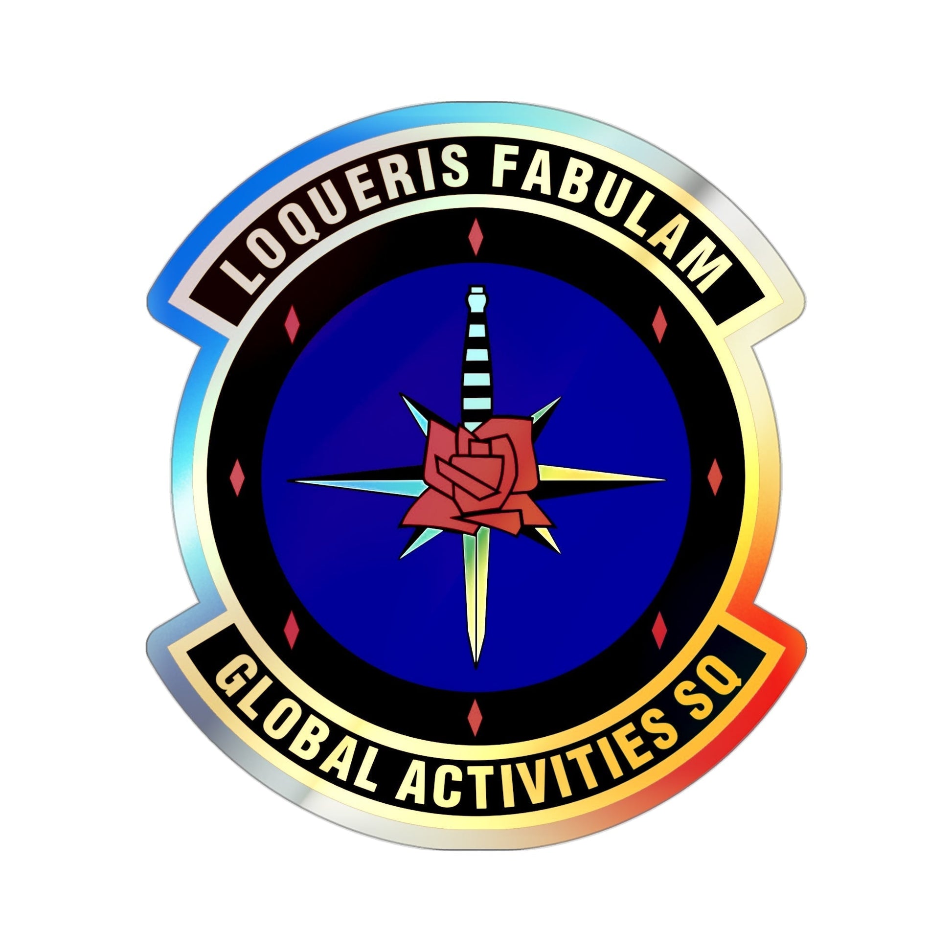 Global Activities Squadron (U.S. Air Force) Holographic STICKER Die-Cut Vinyl Decal-3 Inch-The Sticker Space