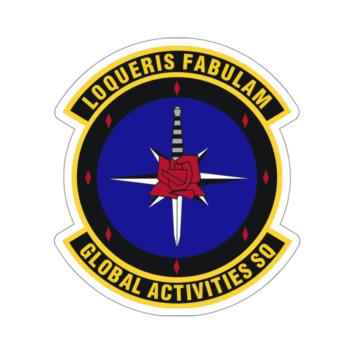 Global Activities Squadron (U.S. Air Force) STICKER Vinyl Die-Cut Decal-White-The Sticker Space